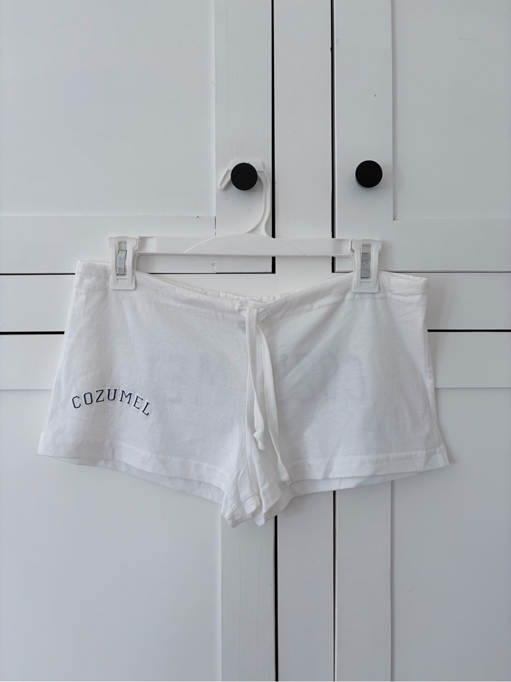 Reef Cancun Cozumel White Small Micro Mini Shorts Logo Size Small